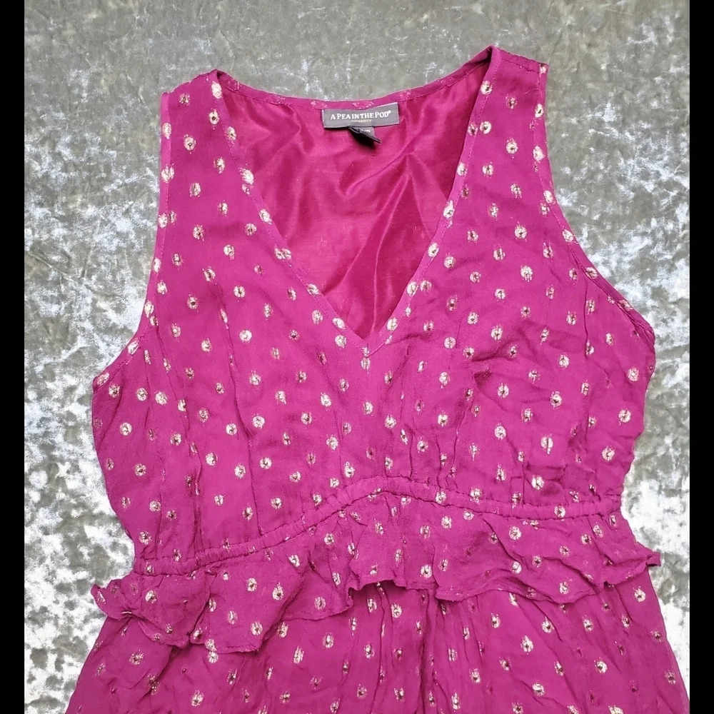 A Pea In The Pod Maternity Summer Ruffle Dress Size: M - Picture 3 of 12